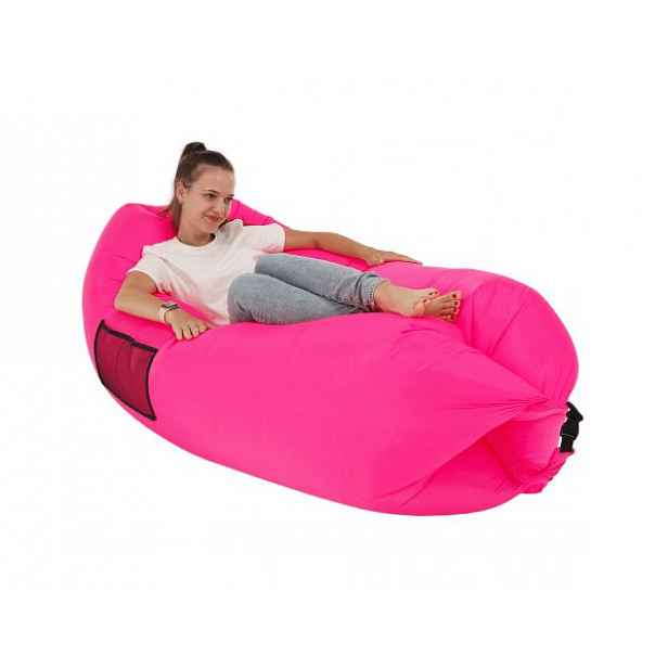 Rúžový nafukovací sedací vak/lazy bag, LEBAG