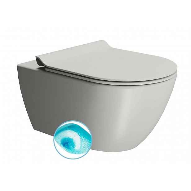 Sapho GSI Color Elements - WC závěsné Pura, splachování Swirlflush, cenere dual-mat 881517
