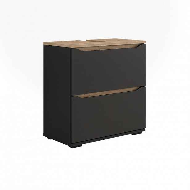 Vicco DOLNÍ SKŘÍŇKA POD DŘEZ Ruben, Antracit/Řemeslný dub, 60.2 x 62.5 cm se 2 zásuvkami