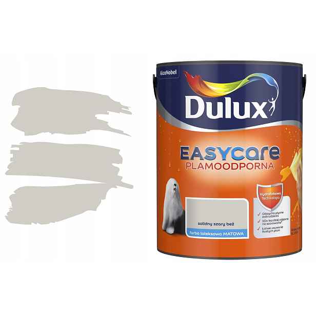 Barva EasyCare odolná proti skvrnám, pevná, šedá, béžová, 5 l Dulux