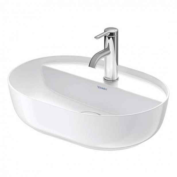 Duravit Luv - Umyvadlo na desku, 50x35 cm, bez přepadu, s otvorem pro baterii, bílá 0380500000