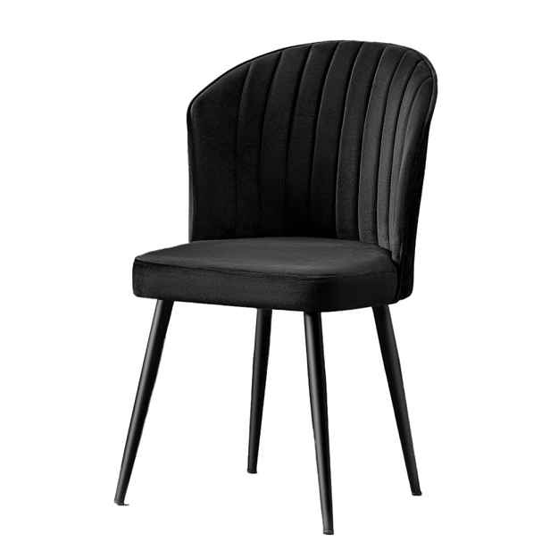 Kalune Design Sada 4 ks jídelních židlí Rubi černá