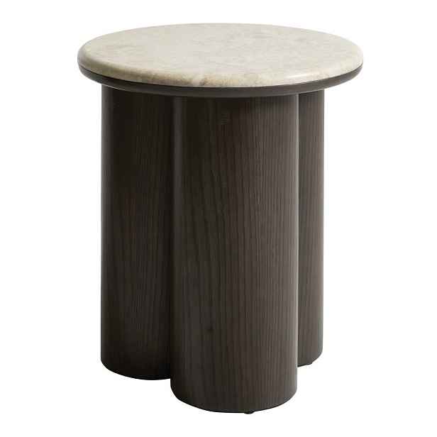 Kulatý odkládací stolek s mramorovou deskou  ø 45 cm Piazze – Unique Furniture