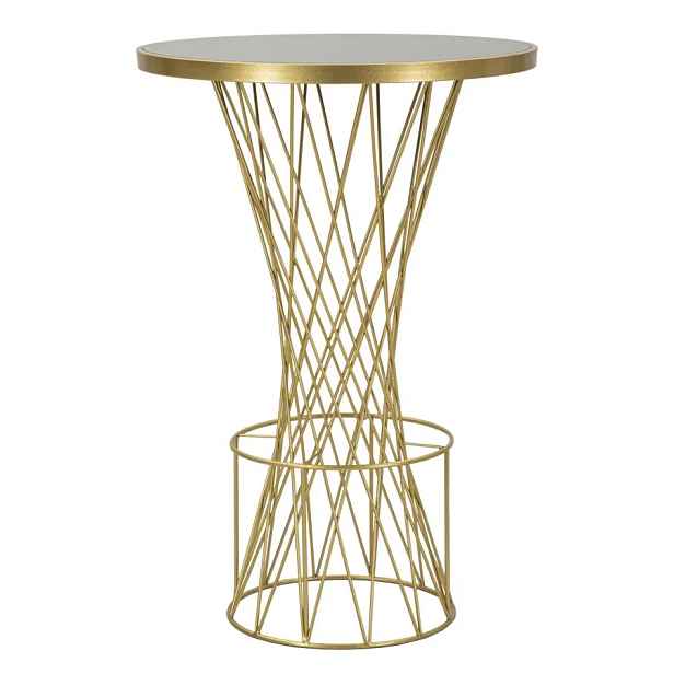 Mauro Ferretti Barový stůl Tower New 70 cm černo-zlatý