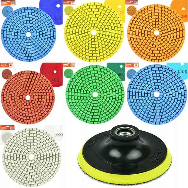 Sada Diamantový Kotouč Pro Mokré Kamenné Dlaždice Disk