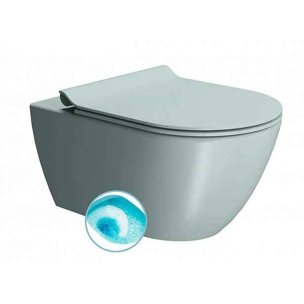 Sapho GSI Color Elements - WC závěsné Pura, splachování Swirlflush, ghiaccio dual-mat 881515