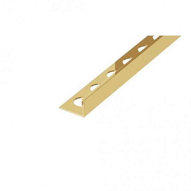 Lišta ukončovací "L" Eviso gold lesk, nerez PVD, délka 270 cm, výška hrany 10,5 mm, FILG0001