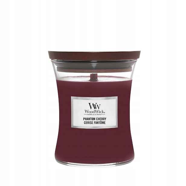 Woodwick střední vonná svíčka Phantom Cherry