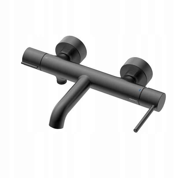 Nástěnná vanová baterie Avapax Ultimate gun metal mat, páková