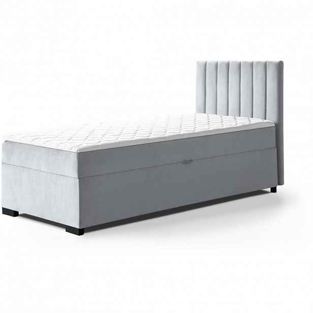 Beautysofa ČALOUNĚNÁ postel Eric 104/207/105, světle šedá