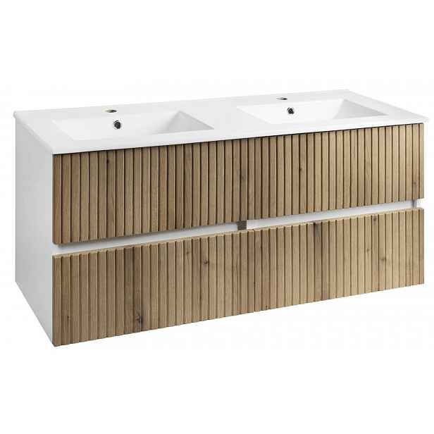 Aqualine Paneda - Umyvadlová skříňka 119x55x45 cm, dub emporio PN312