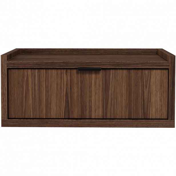 Beautysofa NOČNÍ stolek Evron s 1 zásuvkou, visící, ořech