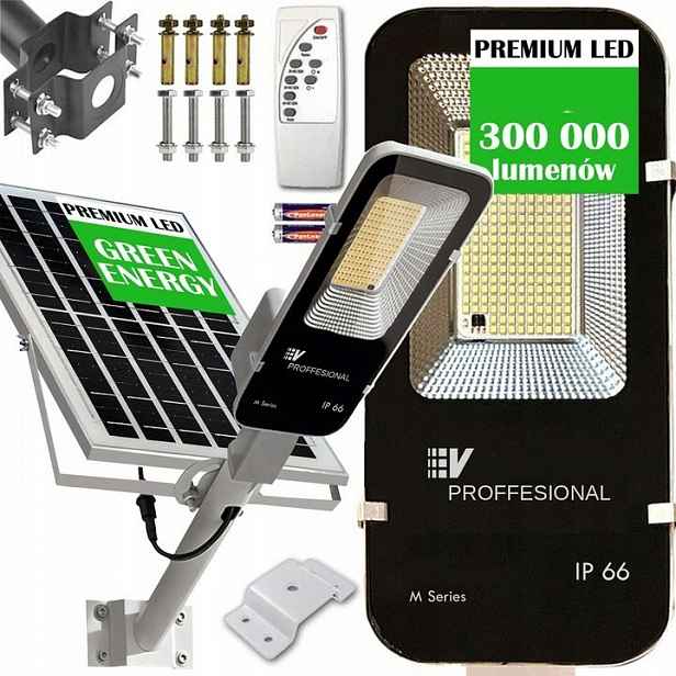 Solární Lampa Led Výkonná 1000 W Senzorem Soumraku A Pohybu Ovladač