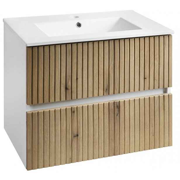 Aqualine Paneda - Umyvadlová skříňka 70x55x45 cm, dub emporio PN370