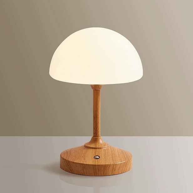 Dawnwake Led stolní lampa 5000 mAh IP44 Dotyková 3 barvy Dřevo 26 cm