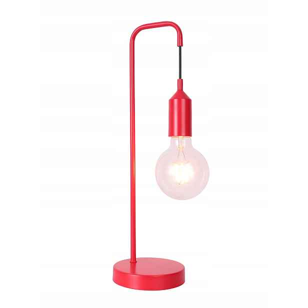 Industriální stolní lampa Vertikální na stůl červená