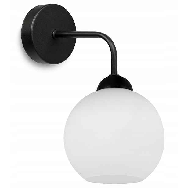 Klasická Nástěnná Lampa Elegantní Skleněné Stínítko