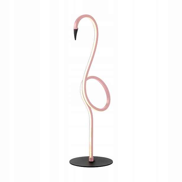 Stolní noční Led lampa moderní růžová plameňák 50 cm do ložnice Elstead