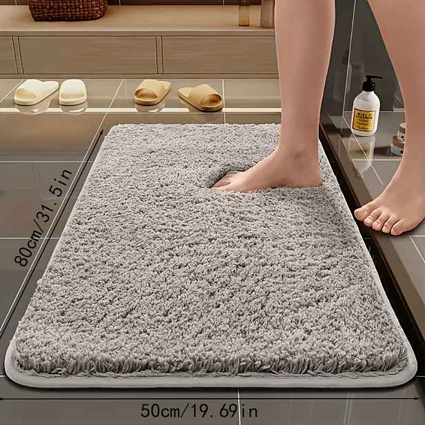 TEMU Dlouhá plyšová superabsorpční koupelnová předložka, protiskluzová a proti pádu, ultra měkký pocit při chůzi, pohodlný a vysoce kvalitní