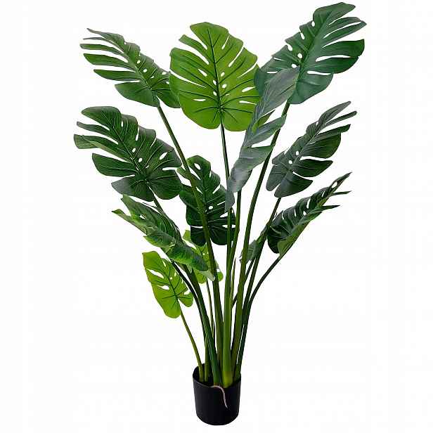 Umělá monstera v květináči, velká jako živá rostlina, umělá květina, 140 cm