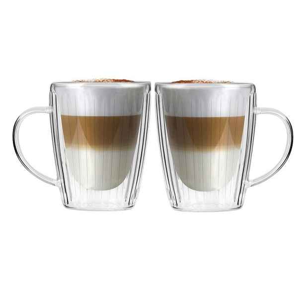 Skleněné hrnky v sadě 2 ks na cappuccino 250 ml Livio Duo – Vialli Design