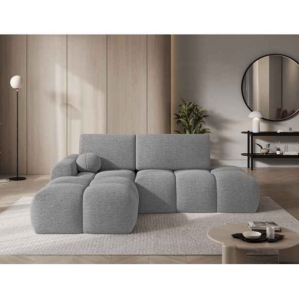 Designová rohová sedací souprava NIMUE - šedá, levý roh