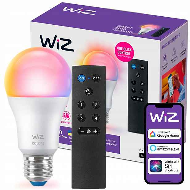 Led žárovka E27 8.5W Rgb Tw Inteligentní Smart WiFi Aplikace WiZ Dálkový Ovladač