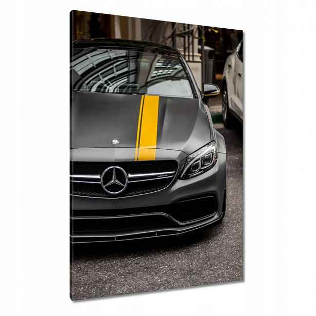 Obrazy 70x100 Mercedes Amg Žlutý proužek