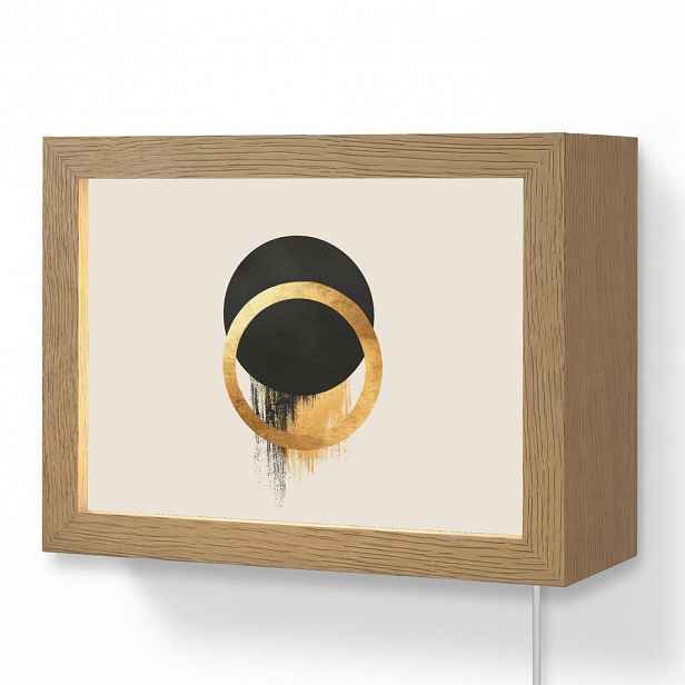 OnlyWow NÁSTĚNNÁ LAMPA Abstraktní design - Černý kruh - Skvrny od barvy 20x15 cm
