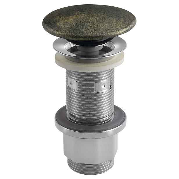 Sapho Umyvadlová výpust 5/4“, click-clack, betonová zátka, 10-80mm, zlato mat