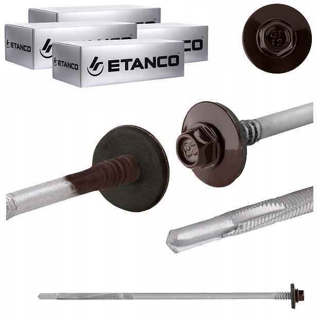 Šrouby do sendvičové desky 200 mm Ral 8017 400 ks pro kov Etanco GTR12