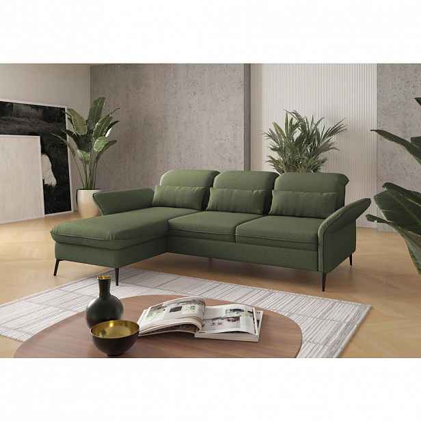 Sit & More ROHOVÁ SEDAČKA, textil, olivově zelená
