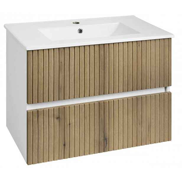 Aqualine Paneda - Umyvadlová skříňka 75x55x45 cm, dub emporio PN375