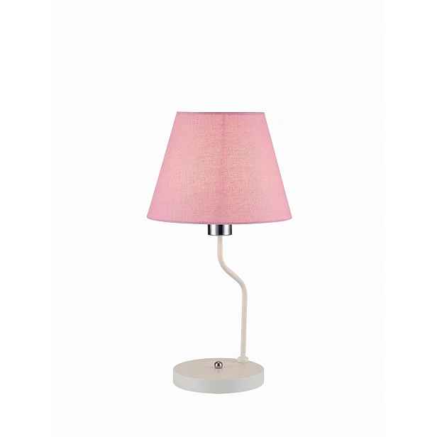 Candellux Stolní lampa York bílo-růžová 1xE14 44 cm IP20 60W