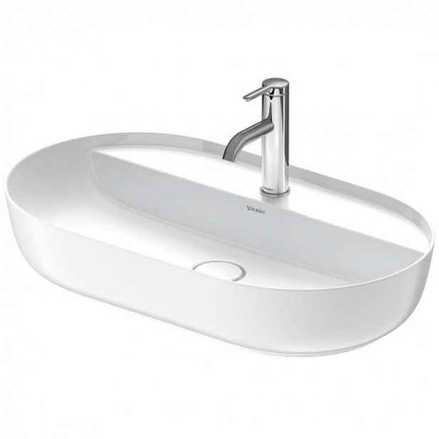 Duravit Luv - Umyvadlo na desku, 70x40 cm, bez přepadu, s otvorem pro baterii, bílá/matná bílá 0380702600