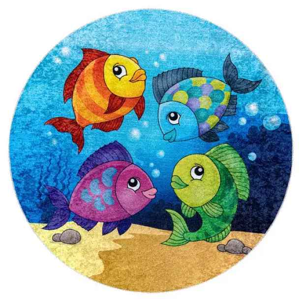 Dywany Łuszczów Dětský kusový koberec Junior Ocean 80x80 (průměr) kruh