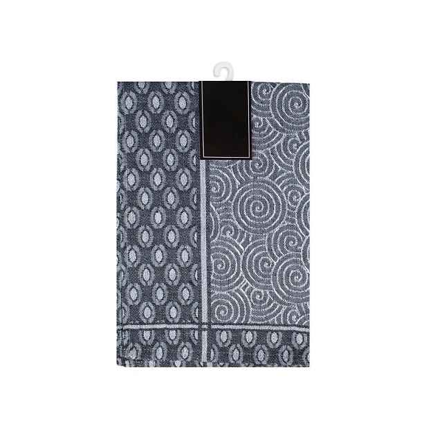 Faro Bavlněná kuchyňská utěrka Carino 022 40x60 cm tmavě šedá