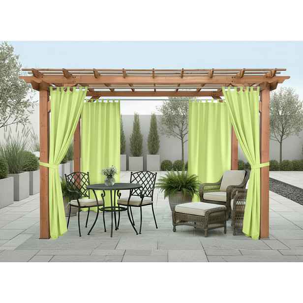 Venkovní zahradní závěs s poutky SANTIAGO color 20 pistáciová, různé rozměry MyBestHome Rozměr: 155x190 cm