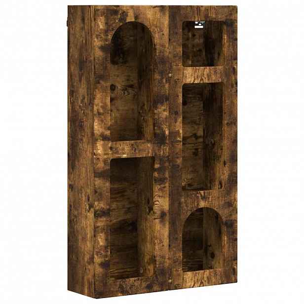 vidaXL Závěsná skříňka s policí ELST Kouřový dub 59 x 20 x 100 cm