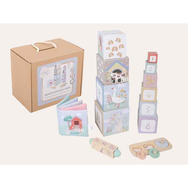eliNeli Sada montessori hraček pro děti od 1 roku Farma - edukativní box