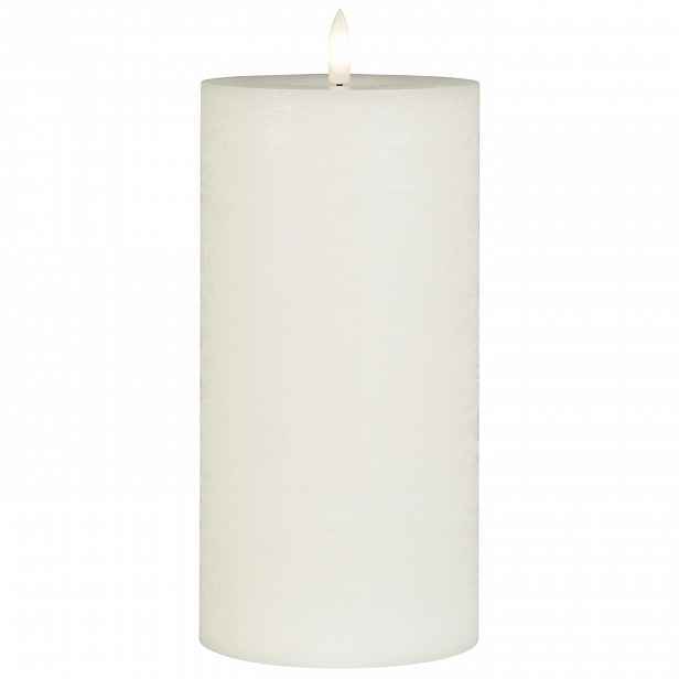 IB Laursen LED sloupová svíčka WARM FLAME 20 cm bílá