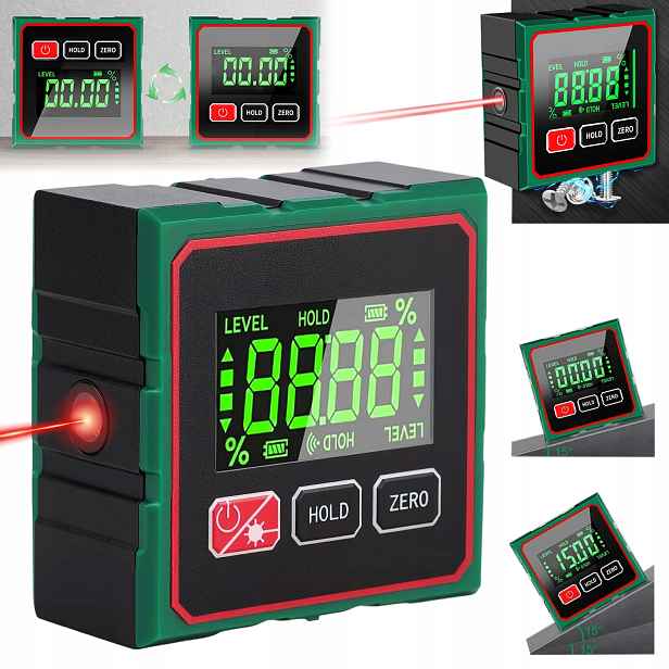 Laserový Úhloměr Digitální Elektronický Multifunkční Inklinometr Usb
