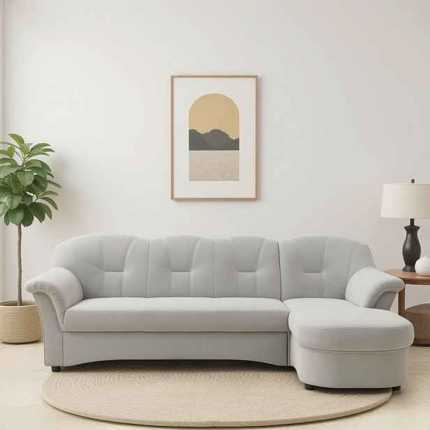 MID.YOU ROHOVÁ ROZKLÁDACÍ POHOVKA, textil, barvy stříbra