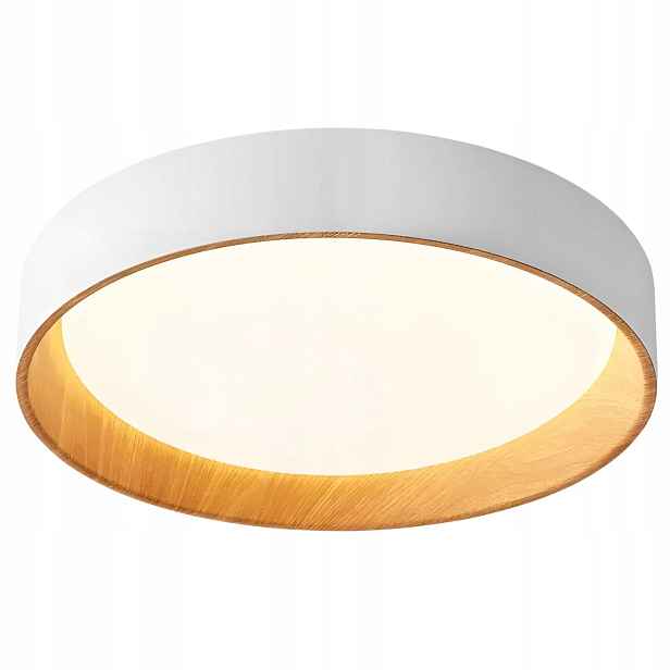 Stropní Svítidlo kulatý Toolight 40 x 2,5 cm bílá, hnědá