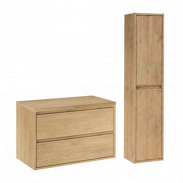 Petits-meubles KOUPELNOVÝ NÁBYTEK 80cm Edmé 2er-Set Dřevo