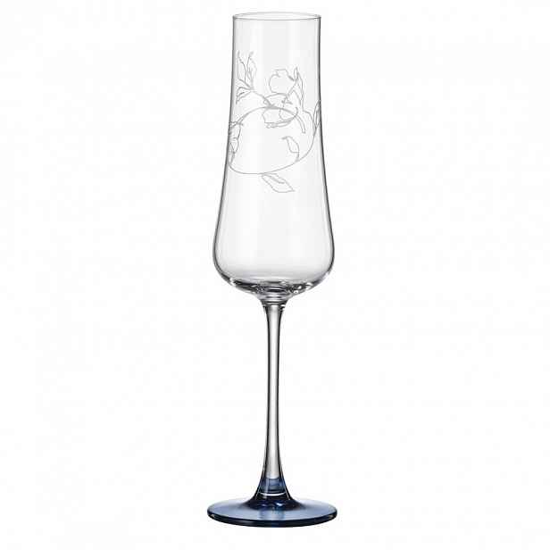 Bohemia Iduna Blue Bottom Skleničky 250 ML Šampaňské 6 Ks