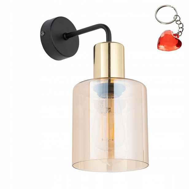 Nástěnná lampa Svítidlo Černá Zlatá E27 Klasický Kov Tk Lighting