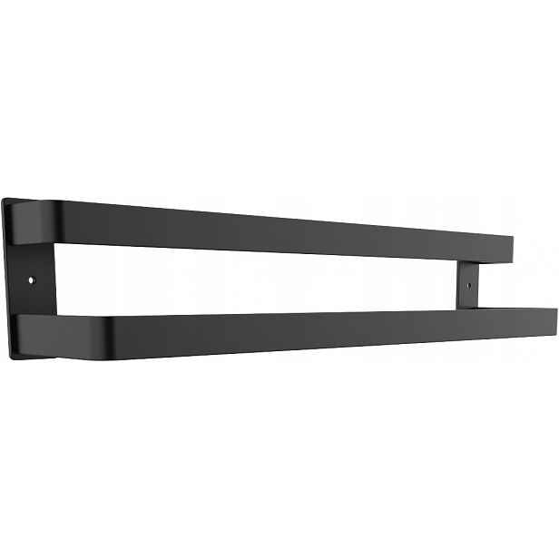 Věšák Premium na Ručníky Do Koupelny loft Černý 60 cm 2 úrovně