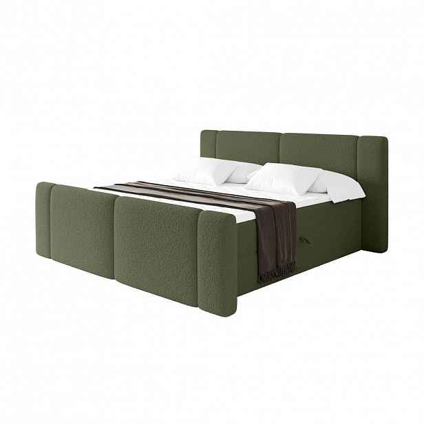 ALTDECOR POSTEL boxspring s matrací H4 - EVON Zanozek - 200x200 cm Zelená