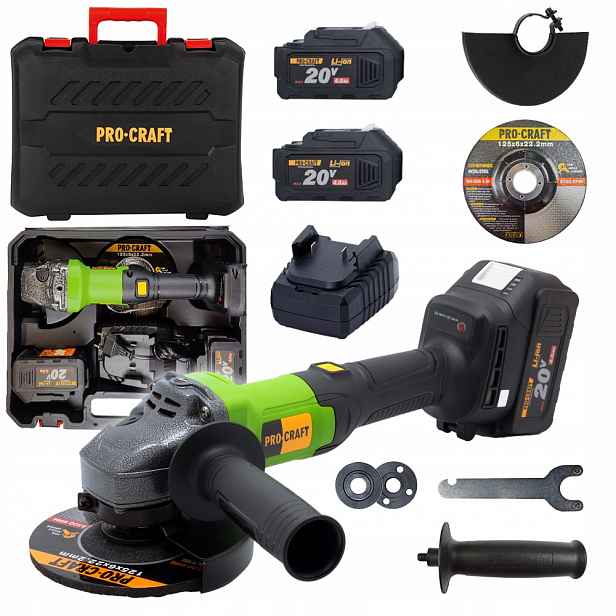 Aku bruska Procraft PGA20 20V 4Ah